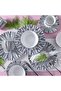 Apollo 16-Piece Color Glazed Stoneware Dinner Set -Serves 4 Black