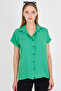 Women's Green Short Sleeve Shirt ARM-19Y001065 - 3