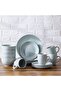 Apollo 16-Piece Color Glazed Stoneware Dinner Set-Serves 4 Grey - 5