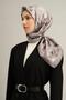 Obje Patterned Pure Silk Twill Scarf 9326D 81 - 2