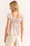 Women's Ecru Lilac Collar Lace Detailed Viscose Blouse Blz-19002974 - 6