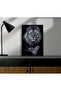 1 Piece Yellow Red Eyed Lion Black White Wooden Mdf Table - 7