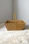 Plastic Knitted Picnic Basket Rectangular Yellow