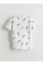 Lcw Kids White Pineapple Printed Boys' Shorts Pajama Set - 4