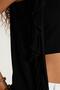 Women's Slim Fit Slim Fit Zero Sleeve V-Neck Black Cardigan - 3