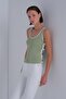 Bow Detailed Crew Neck Green Blouse - 3
