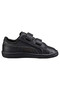 Kids Smash Leather V PS Trainers Sneakers - Black - 4