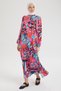 Natural Fabric Patterned Colorful Daily Comfortable Fit Dress Pink 24Yt952 - 4