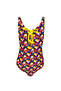 Knitted Patterned Eyelet Detailed Girl's Swimsuit by Nessi Byrd