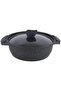 AMERCOOK ALFETTA قدر منخفض بغطاء 26 سم جرانيت أزرق - 2