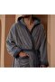 روب مودرن رمادي بقبعة ريفي- Grey Modern Robe with A Cab Reefi - 5