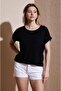 Crew Neck Blouse Black - 2