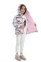 Girl's Fleece Hooded Girls Written Butterfly Patterned Winter Puffer Coat & Coat & Parka - 2