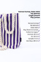 Purple Shk234 Canvas Fabric Single Compartment Line Patterned Travel, Picnic and Beach Bag - 7