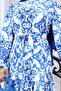 Patterned Hijab Dress Cobalt Blue 532 - 3