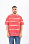 Red Crew Neck Striped T-Shirt