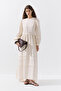 Cotton Blended Allerli Natural Dress - 3