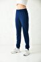 Cobalt Blue Elastic Waist and Leg Pajama Bottoms - 5