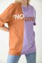 Lilac Oversize Printed Color Block Tshirt - 2