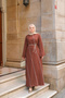 Women's Straw Belt Dress Brown