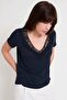 Double Sided Lace Blouse Black - 2