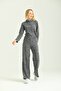بلوزة محبوكة بياقة مدورة من أنثراسايت - 2