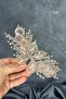 Powder Pearlescent Essence Scalloped Bridal Hair Accessory - 4