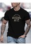 Unisex Oversize Printed Cotton Crew Neck Short Sleeve Black T-Shirt Original