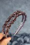 Plum Double Row Stone Lea Bridal Hair Accessory Bridal Henna Crown - 4