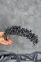 Navy blue crystal beads embroidered bride crown - 2