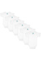 Short Sleeves Romper/Bodysuit. Set of 6 - White, 6-9 Months