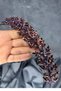 Purple Laurel Bridal Crown Hair and Turban Accessory - 5