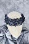Navy Blue Salba Bridal Henna Crown and Hair Turban Accessory - 7
