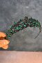 Emerald Green Island Bridal Henna Crown - 7