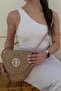 Lunera Stylish Accessory Detailed Straw, Front Detailed Crossbody Bag, Casual & Summer Style