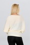 Boat Neck Bat Sleeve Thessaloniki Knit Soft Textured Loose Blouse - 2
