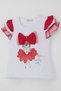 Baby Girl Leggings Set with Ballerina Print Bandana, 6 Months-2 Years, White - 8