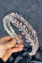 Double Row Stone Lea Bridal Hair Accessory Bridal Henna Crown - 3