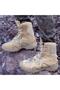 1490 Genuine Leather Waterproof Waterproff Anatomical Beige Nubuck Outdoor Boots - 5