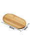 3-Piece Bamboo Oval Presentation and Serving Tray - Stylish Wood Look Tray, Oil Pot Base, Kitchen Bathroom - 3