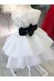 Strappy Bow Detailed Layered Girl's Evening Dress - 2