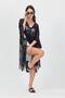 Bysen Butterfly Patterned Loose Beach Dress Pareo - 5