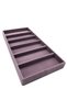 Domestic Production Lefkoşa Model Suede Fabric Lilac Color 38 cm / 19 cm Glasses Display Drawer Stand - 3
