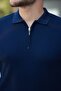 تيشيرت رجالي بياقة بسحاب وأكمام قصيرة - 2