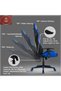 Cawqar Memory Gel Foam Feel Ergonomic Blue-black Gaming Chair Computer Chair Extra Large, Heavy Duty - 6