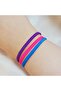 Unisex 3-Piece Purple Pink Blue Elevator Adjustable Knitted Macrame Bracelet Set-Gift Rope Bracelet