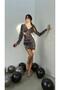 Dress with Side Window - Black & Bronze