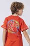 Male Child Sportswear Basket T-Shirt Sweatshirt Bottom Crew Neck Medium Thick Pajamas Set-3946 - 4