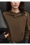 Zippered perkins collar sweater - 6