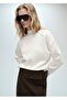 Zippered perkins collar sweater